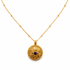 Blue Lapis Lazuli Secret Locket Necklace, 18K Gold Plated Sterling Silver Pendant, Keepsake Necklace, Hidden Compartment Jewelry, Meaningful Gift for Her