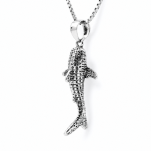 Whale Shark Necklace in Sterling Silver 925 | Ocean Animal Pendant | Handmade Minimal Marine Jewelry | Gift for Ocean Lovers