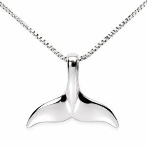 Whale Tail Necklace in Sterling Silver 925 | Whale Fluke Pendant | Handmade Ocean Jewelry | Minimal Marine Necklace | Gift for Sea Lovers