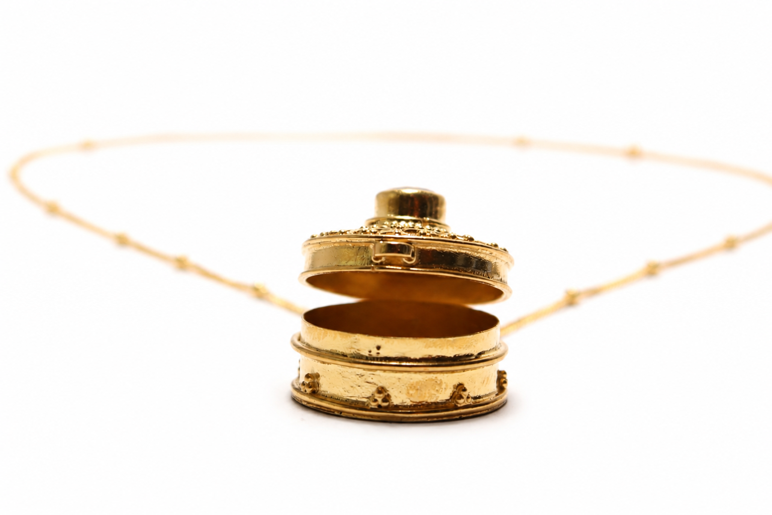 Secret Keepsake Locket Necklace Gold Plated | Amethyst Pendant Necklace | Hidden Message Jewelry | Sterling Silver 925 | Handmade Bali Jewelry - immagine 9