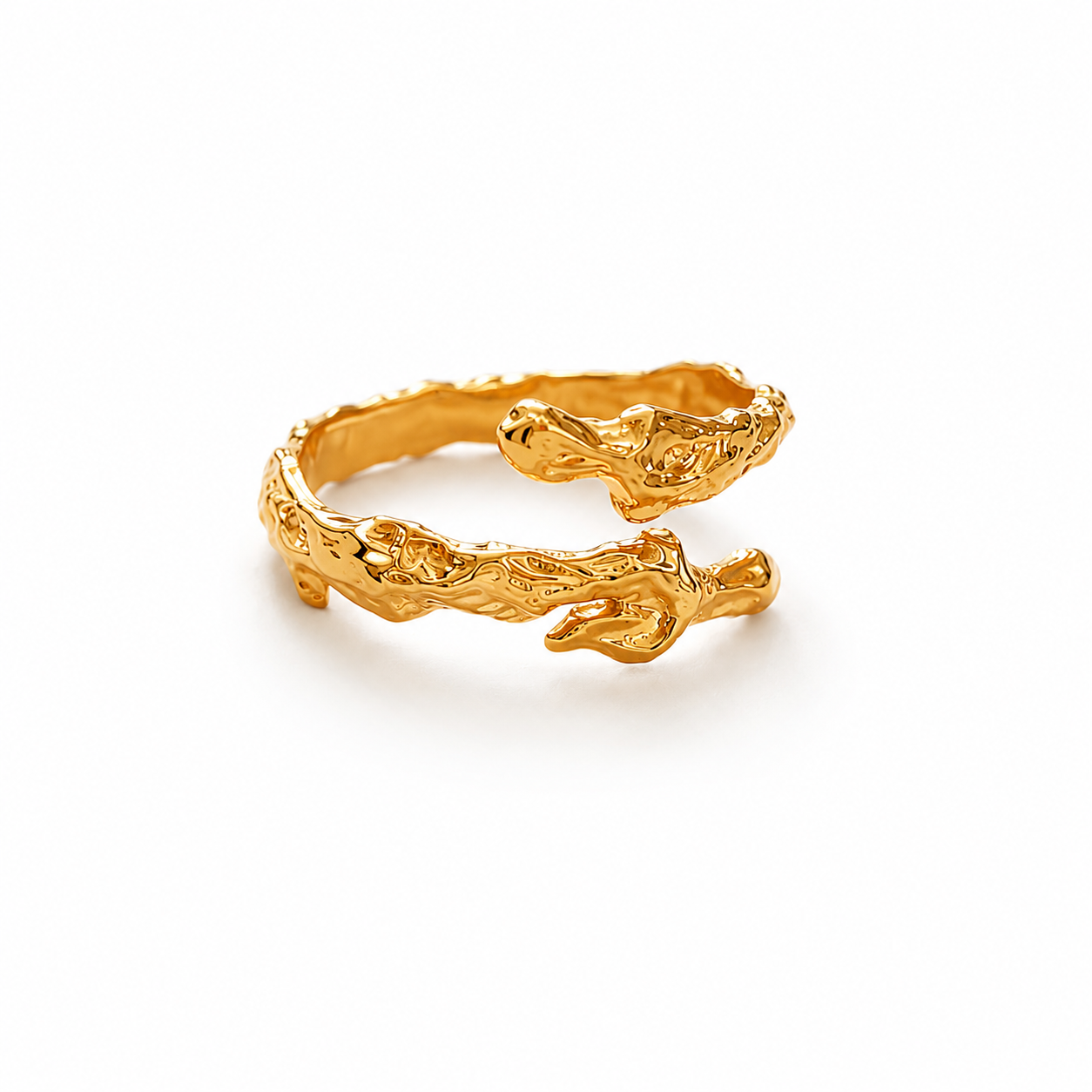 Golden Sculptures collection gold plated sterling silver ring