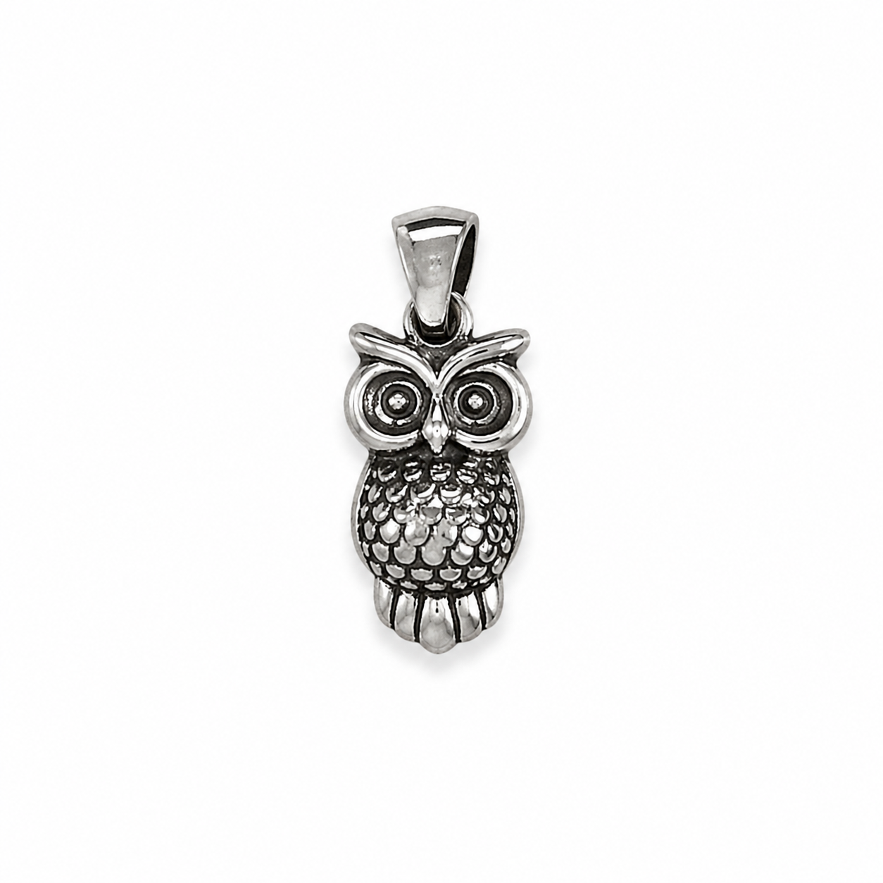 Sterling Silver Owl Pendant – Symbolic Wisdom & Protection Jewelry - immagine 2