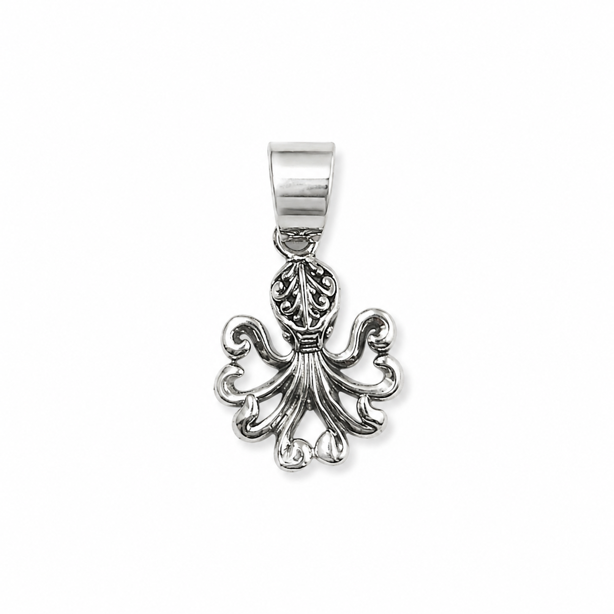 Octopus Pendant – 925 Sterling Silver Artisan Ocean Jewelry - immagine 2