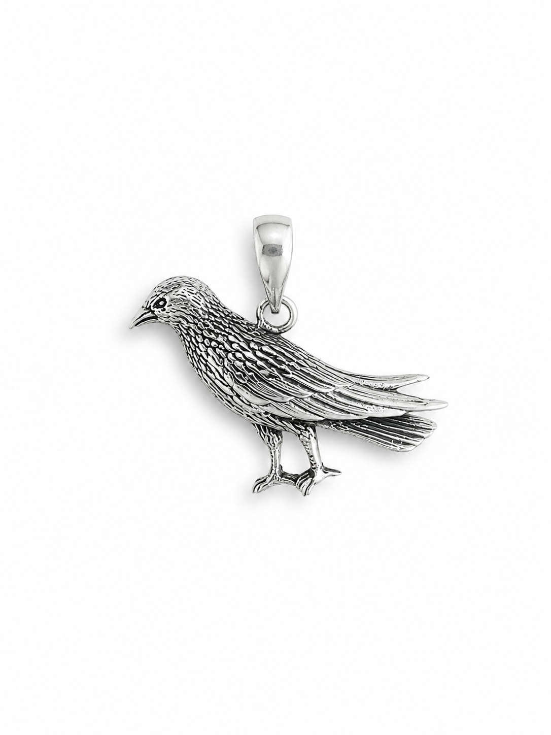 Sterling Silver Bird Pendant – Handcrafted Nature-Inspired Jewelry