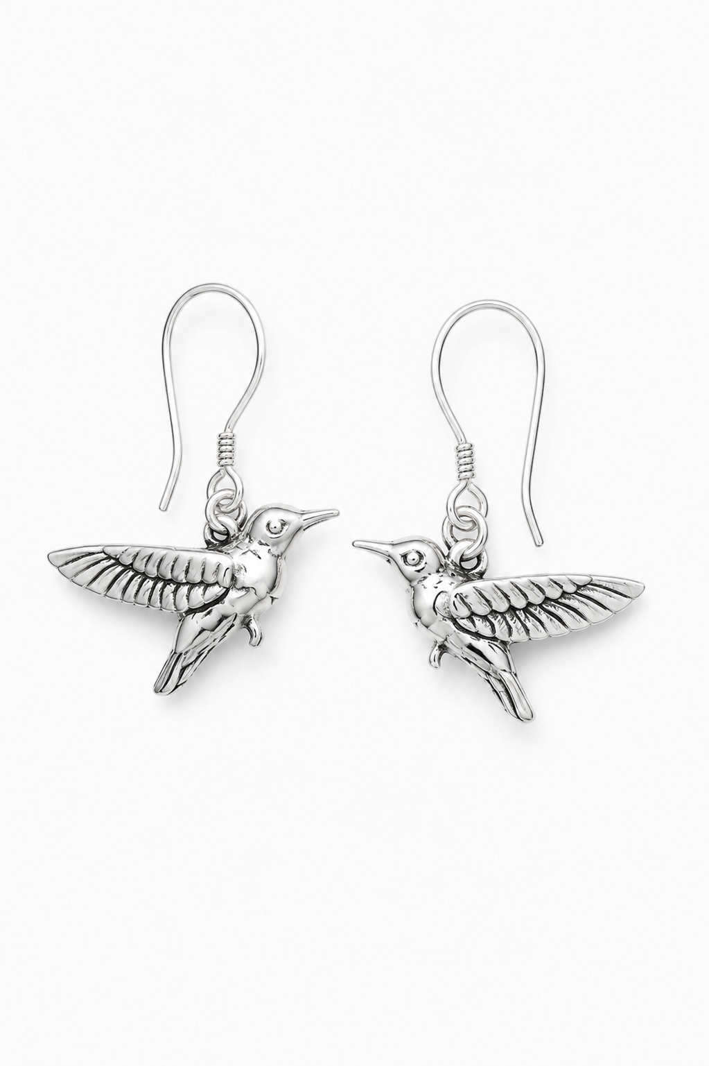 Hummingbird Earrings – Handcrafted 925 Sterling Silver Jewelry - immagine 5