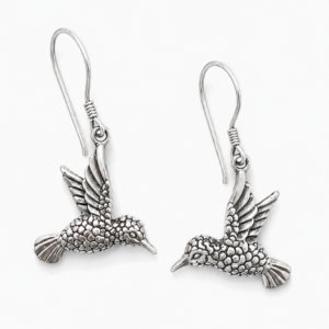 Hummingbird Earrings – Handcrafted 925 Sterling Silver Bird Jewelry