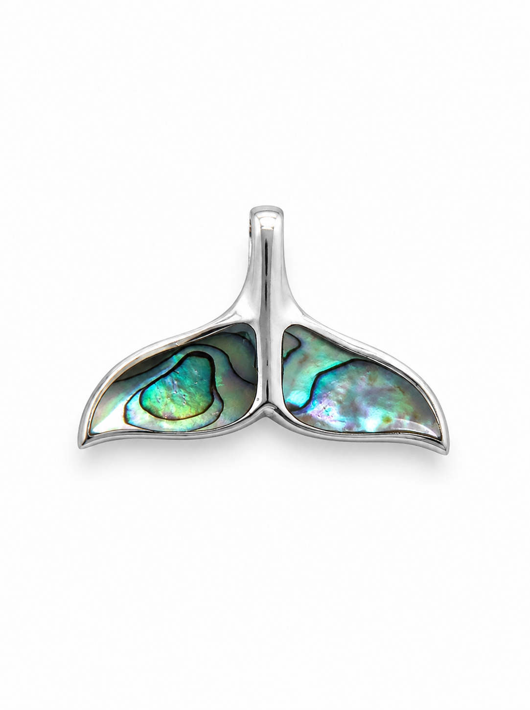 Abalone Whale Tail Pendant | 925 Sterling Silver Jewelry - immagine 2