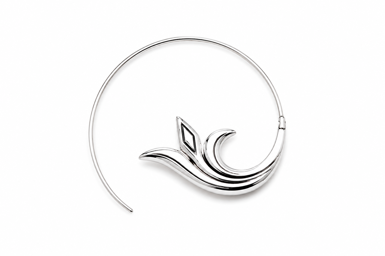 Sterling Silver Botanical Hoop Earrings – Handcrafted Nature-Inspired Earrings - immagine 11