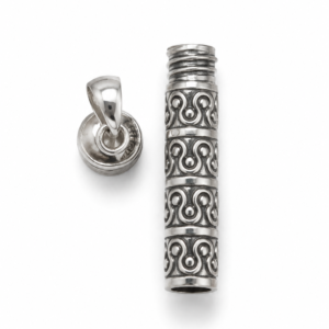Sterling Silver Secret Locket Cylinder Pendant – Hidden Compartment Keepsake