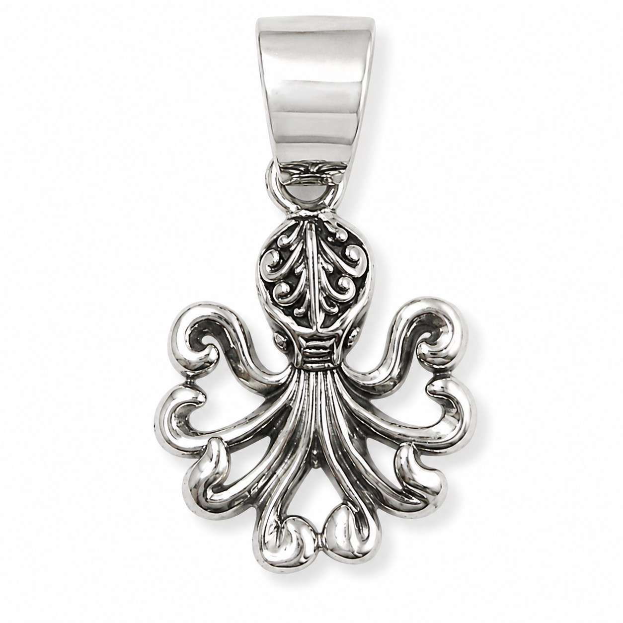 Octopus Pendant – 925 Sterling Silver Artisan Ocean Jewelry