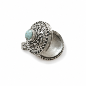 Turquoise Secret Locket Pendant – 925 Sterling Silver Filigree Keepsake