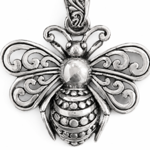 Sterling Silver Bee Pendant – Handcrafted Artisan Jewelry