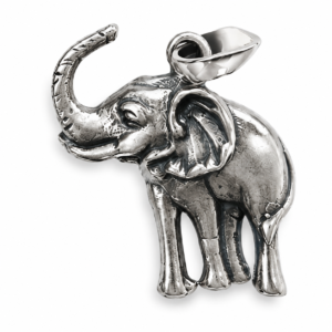 Sterling Silver Elephant Pendant – Artisan Symbolic Jewelry