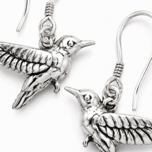Hummingbird Earrings – Handcrafted 925 Sterling Silver Jewelry