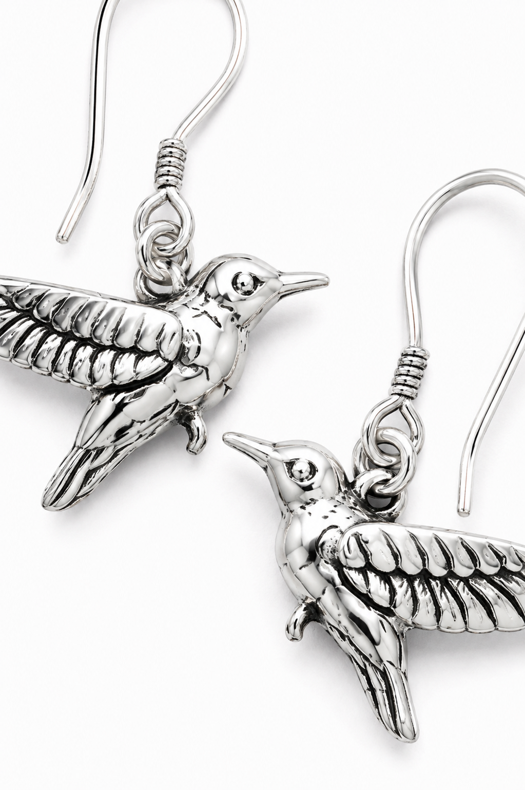 Hummingbird Earrings – Handcrafted 925 Sterling Silver Jewelry