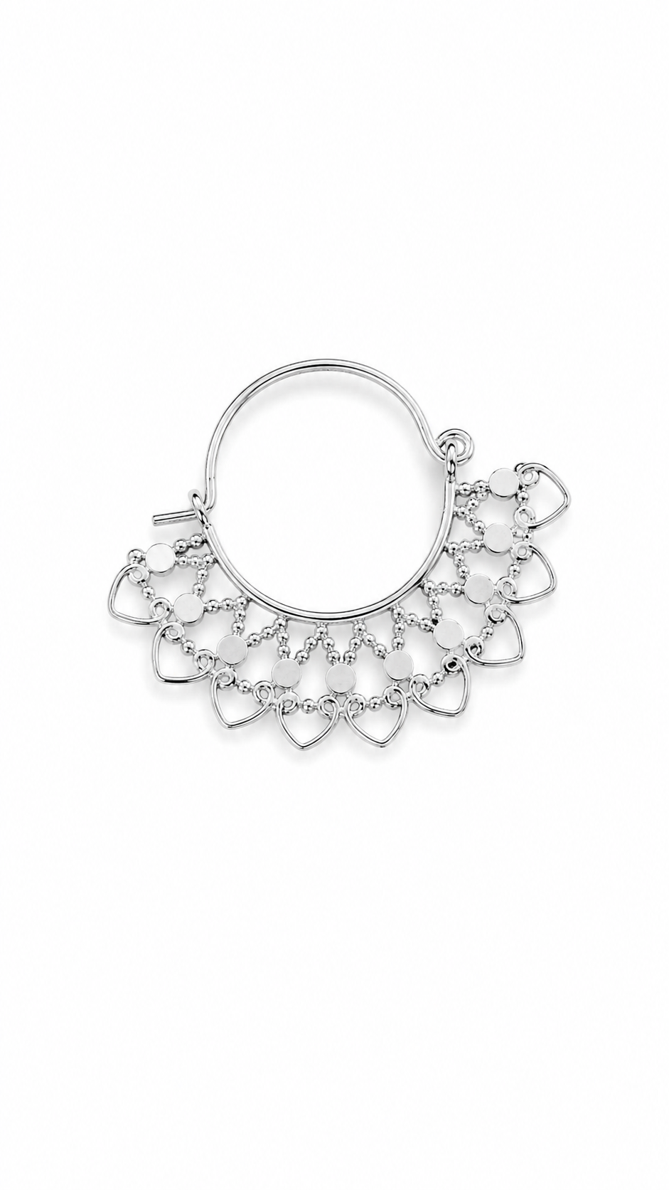 Sterling Silver Mandala Hoop Earrings – Handcrafted Bohemian Earrings - immagine 5