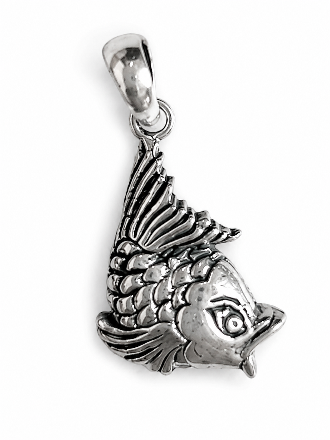 Sterling Silver Fish Pendant – Artisan Ocean-Inspired Jewelry