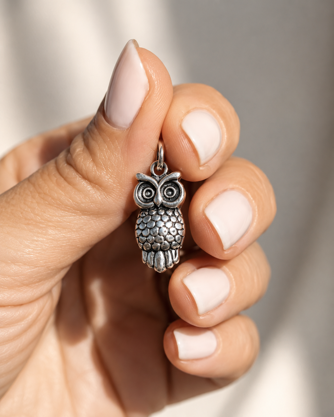 Sterling Silver Owl Pendant – Symbolic Wisdom & Protection Jewelry - immagine 5