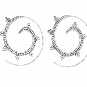 Sterling Silver Tribal Spiral Hoop Earrings – Handcrafted 925 Silver Earrings